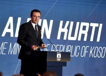 Kryeministri Kurti mori pjesë në ceremoninë festive në shënim të 10-vjetorit të pranimit të Kosovës në Komitetin Olimpik Ndërkombëtar