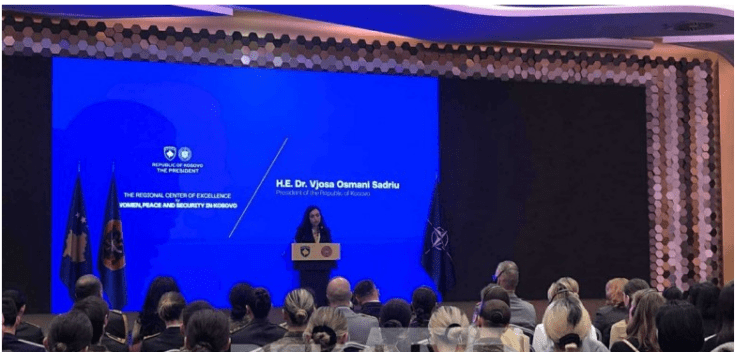 Presidentja Osmani: Vetëm 10 për qind e ushtarakeve janë gra, nuk duhet mjaftuar me kaq