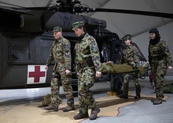 Stërvitje e përbashkët mes ushtarëve amerikanë dhe zviceranë në kuadër të KFOR-it në Kosovë