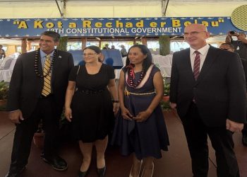 Kiçmari në ceremoninë e inaugurimit të presidentit të Republikës së Palaut