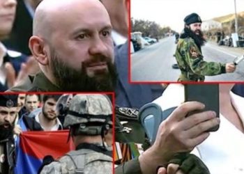 Vr*itet në Ukrainë çetniku serb, një nga kukullat e Vuçiçit, që ngrinte barrikada në veri të Kosovës