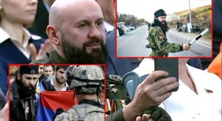 Vr*itet në Ukrainë çetniku serb, një nga kukullat e Vuçiçit, që ngrinte barrikada në veri të Kosovës