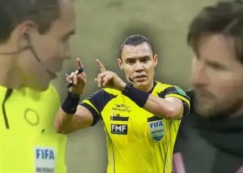 I kërkoi autograf Messit në përfundim të ndeshjes, pezullohet për gjashtë muaj arbitri