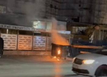 Digjet një kontejner i mbeturinave në kryeqytet