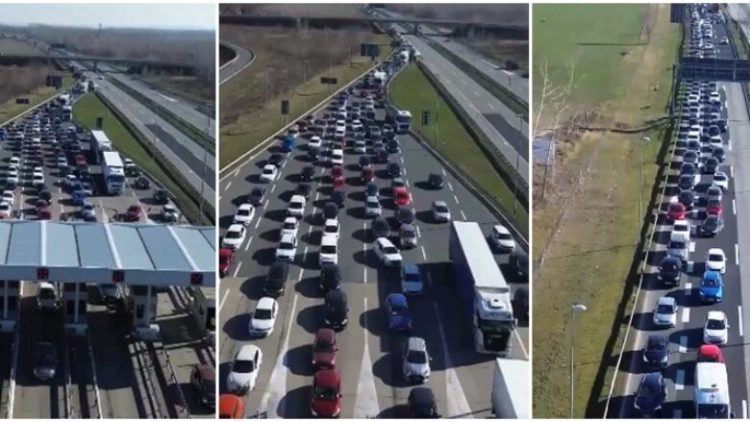 Radhë kilometërshe e veturave për të hyrë në Novi Sad, sërish p*rotesta masive kundër Vuçiqit