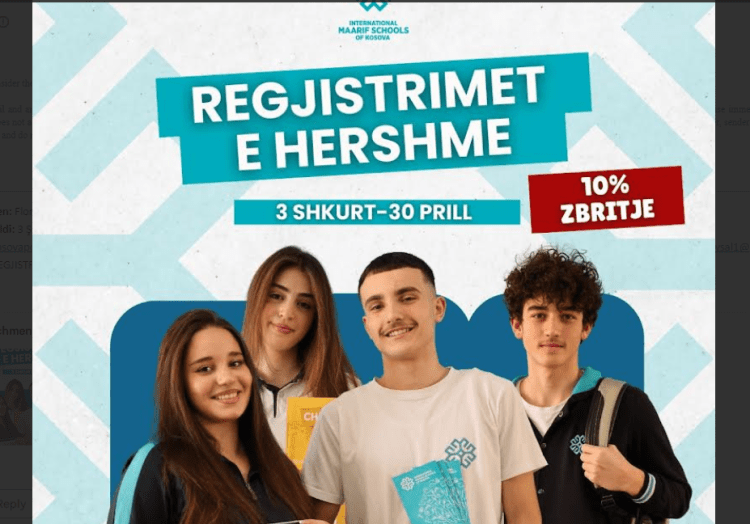 Fillojnë regjistrimet e hershme në shkollat Maarif të Kosovës