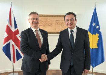 Kurti mirëpriti Ambasadorin e Mbretërisë së Bashkuar në Kosovë, Jonathan Hargreaves