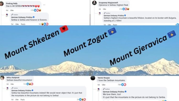 ‘Bjeshkët në këtë fotografi nuk i takojnë Serbisë’, Ambasada gjermane përballet me komentuesit serb për bjeshkët e Kosovës