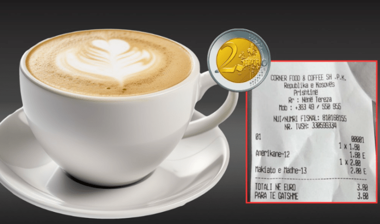 2025  Një makiato në Prishtinë bëhet 2 euro