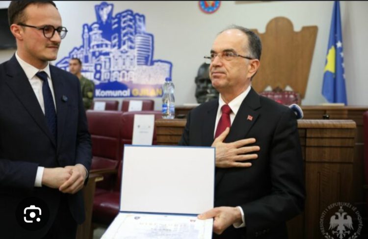 Presidenti Bajram Begaj shpallet “Qytetar Nderi” i Gjilanit