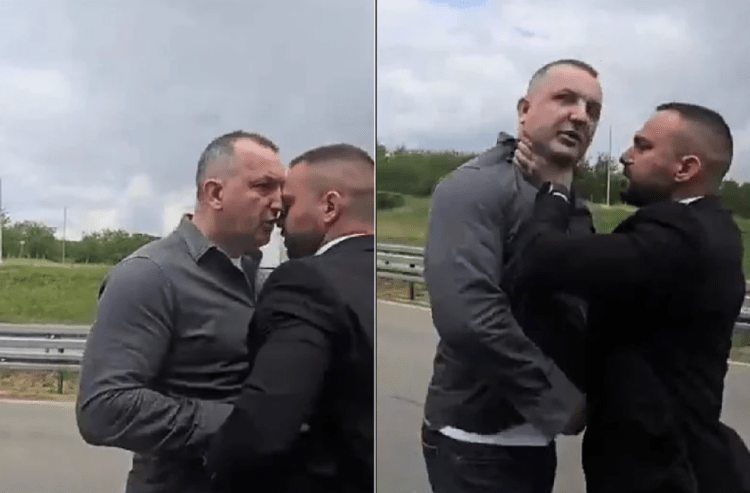 Skena të pabesueshme: Anëtarët e kabinetit të presidentit dhe kryeministrit të Serbisë përleshën fizikisht në autostradë (Video)