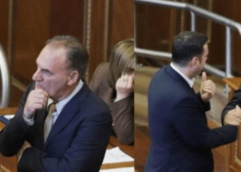 Diskutim serioz mes Abdixhikut dhe Limajt para nisjes së seancës, shtrëngojnë duart
