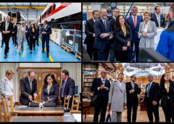 Osmani viziton kompaninë “Stadler Rail” dhe bibliotekën St.Gallen në Zvicër, Keller-Sutter publikon pamje