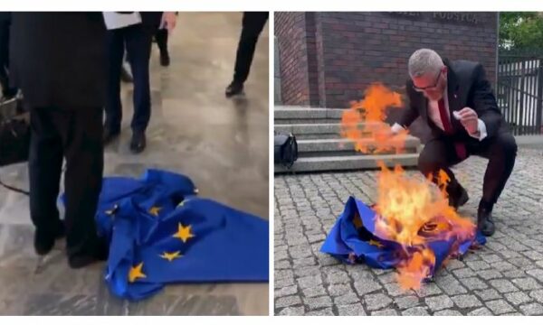 Kandidati për president të Polonisë dj*eg flamurin e BE-së, i hiqet imuniteti europarlamentar