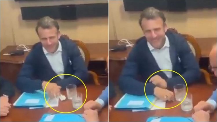 Zbulohet e vërteta pas videos së Emanuel Macronit me “qesen e bardhë” në tren
