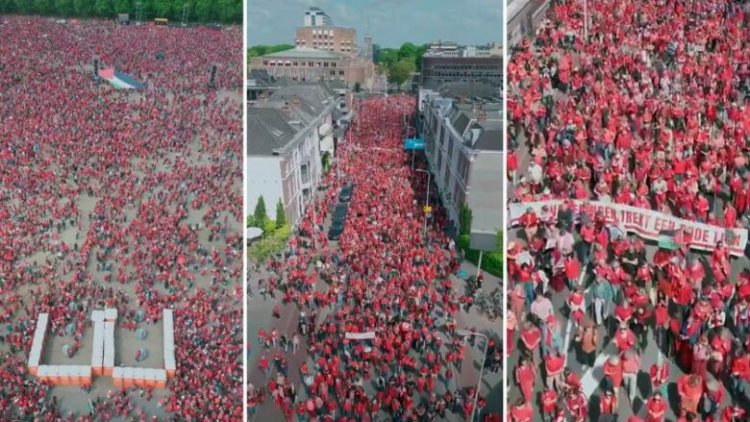Dhjetëra mijëra njerëz protestojnë në Hagë duke kërkuar që qeveria holandeze të ndërmarrë veprime ndaj luftës në Gaza
