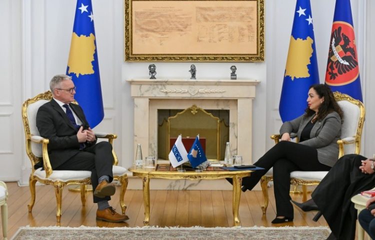 Osmani priti në takim ambasadorin e ri të OSBE-së në Kosovë, Gerard McGurk