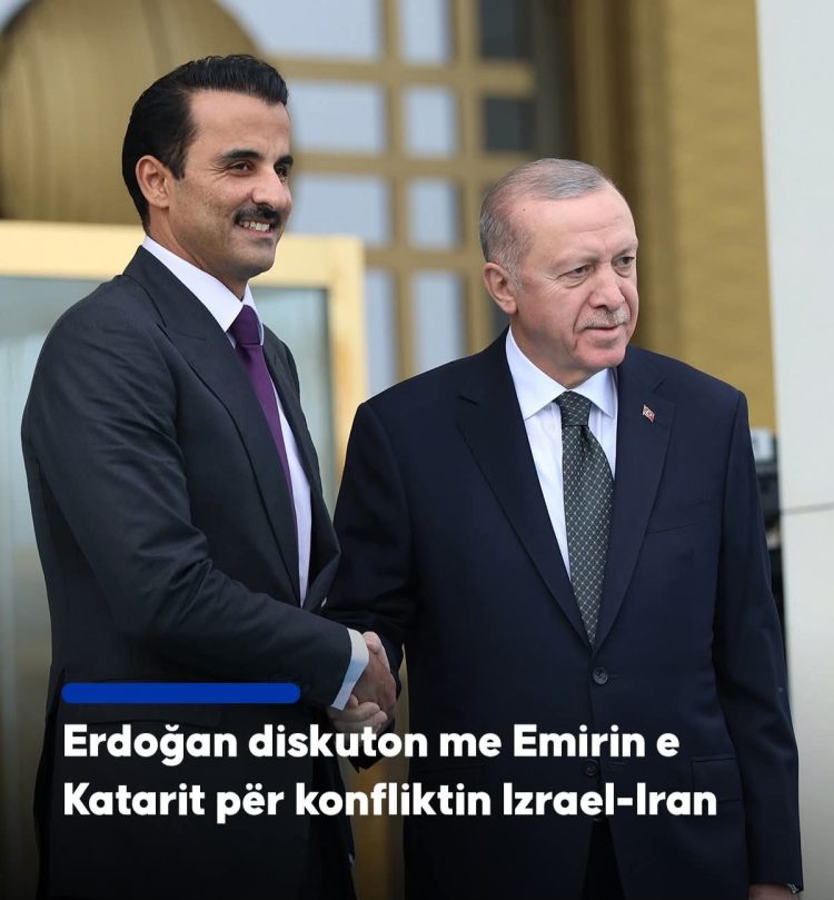 Erdoğan diskuton me Emirin e Katarit për ko*nfliktin Izrael-Iran