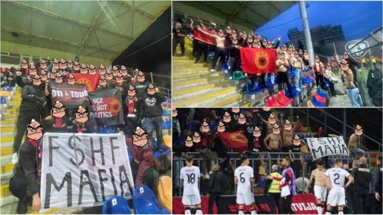“Koha mund të jetë e maskarenjve, po Atdheu mbetet i Shqiptarëve”, Tifozat Kuq e Zi godasin FSHF-në pas ndeshjes me Letoninë