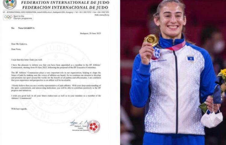 Nga medaljet në vendimmarrje, Nora Gjakova, anëtare e IJF!