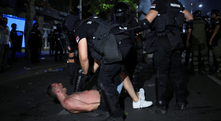 Incidente në Beograd në përfundim të protestës së studentëve