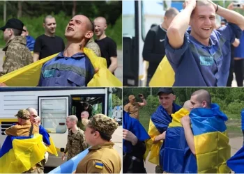 Lirohen ukrainasit që u shkëmbyen me të burgosur rusë – fytyrat tregojnë gëzimin e tyre