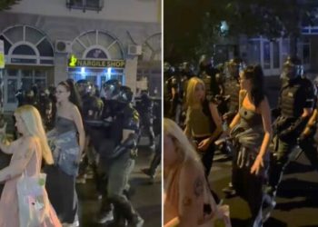 “60 policë për tri gra, bravo burra”: Pamjet e policisë serbe duke torturuar një vajzë gjatë protestës në Beograd