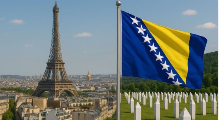 Në zemër të Parisit ngrihet monumenti për 8,372 vi*ktimat e Srebrenicës