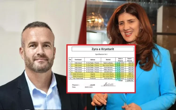 Asamblisti i VV-së publikon dokument ku Ganimete Musliu shpenzoi për udhëtim dyditor mbi 2 mijë euro nga buxheti i Komunës së Skenderajt