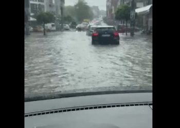 Vërishime në Gjilan, shiu i madh vështirëson qarkullimin e veturave