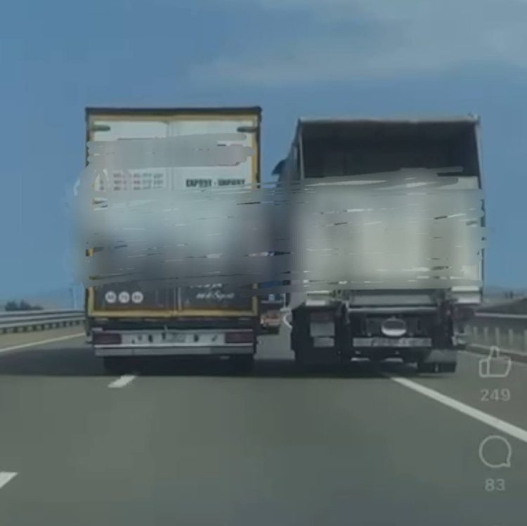 Gjobiten kamionistët për shkelje trafiku në autostradë, njëri me 60 euro, tjetri 300