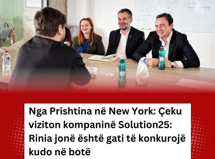 Nga Prishtina në New York: Çeku viziton kompaninë Solution25: Rinia jonë është gati të konkurojë kudo në botë
