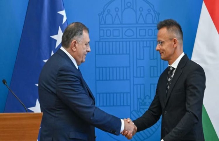 Hungaria injoron vendimet, Szijjarto i drejtohet Dodikut si president