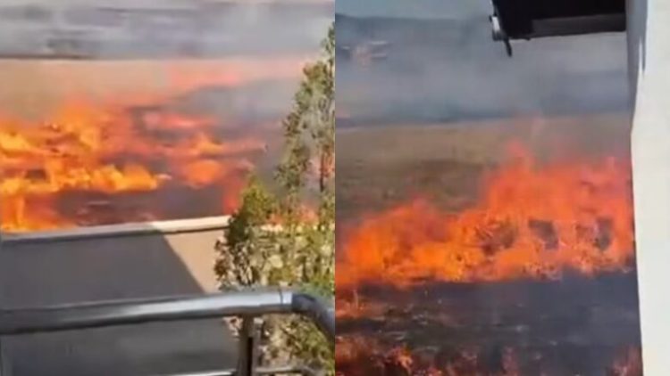 Flakë e madhe në Nekoc të Drenasit, flakët afrohen afër shtëpive – banorët në rrezik