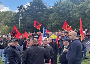 Mërgimtarët dhe ish-ushtarët e UÇK-së protestojnë në Hagë|Video
