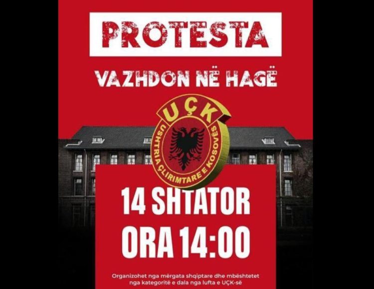 PDK proteston më 14 shtator në Hagë për drejtësi ndaj UÇK-së