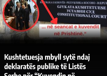 Kushtetuesja mbyll sytë ndaj deklaratës publike të Listës Serbe për “Kuvendin në Prishtinë” – merr në shqyrtim ankesën e tyre