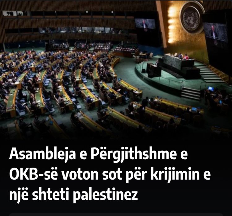 Asambleja e Përgjithshme e OKB-së voton sot për krijimin e një shteti palestinez