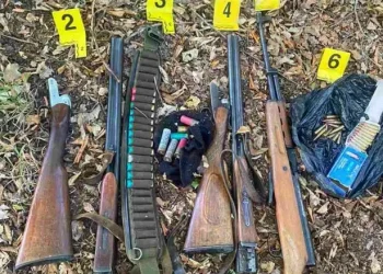 Policia gjen armë të fshehura në pyll në fshatin Junake të Zveçanit