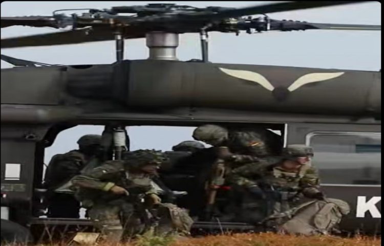 Ushtarët e KFOR-it bëjnë stërvitje me helikopterët “Black Hawk”