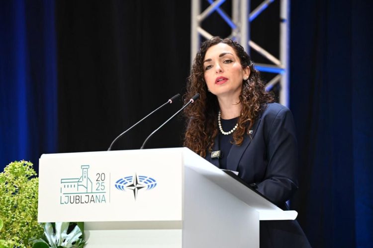 Presidentja pas pranimit të çmimit në Lubjanë: Rruga e paqes në Kosovë u arrit nga burrat e gratë