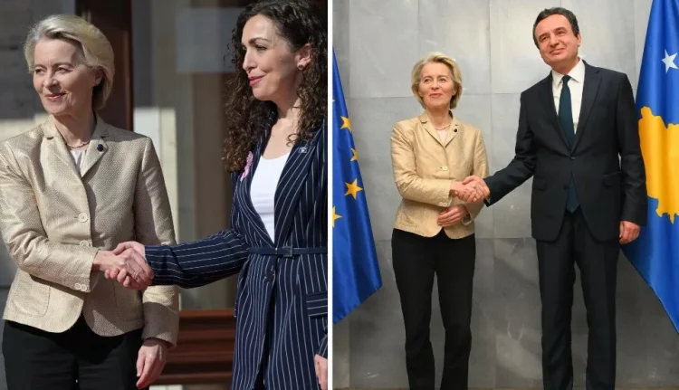 “Ulni tensionet”, von der Leyen deklarohet pas takimeve me Osmanin dhe Kurtin
