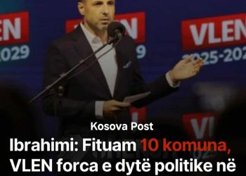 Ibrahimi: Fituam 10 komuna, VLEN forca e dytë politike në Maqedoni!