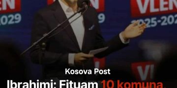 Ibrahimi: Fituam 10 komuna, VLEN forca e dytë politike në Maqedoni!