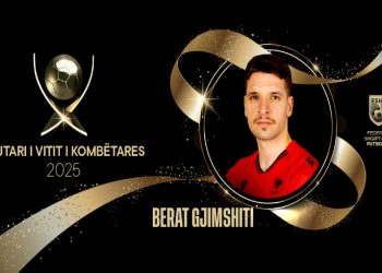 Berat Gjimshiti shpallet `Lojtari i Vitit i Kombëtares`