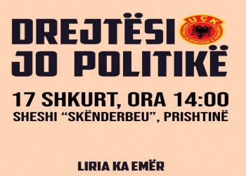 OVL UÇK mbështet marshin “Drejtësi, jo politikë!” më 17 shkurt