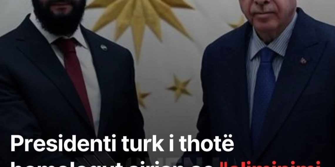 Presidenti turk i thotë homologut sirian se “eliminimi i plotë i te*rrorizmit” është jetik për Sirinë dhe rajonin