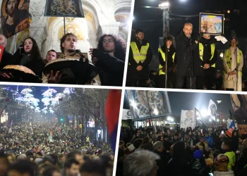 Serbët protestojnë kundër diktatorit Vuçiq