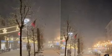 Reshjet e borës e mbulojnë Podujevën, publikohen pamje