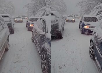 30 deri në 50 centimetra borë në Brezovicë, krijohen kolona veturash